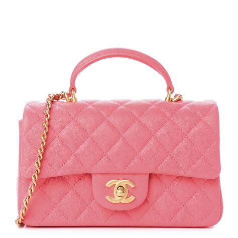 pink chanel top handle bag|Chanel mini 22 pink.